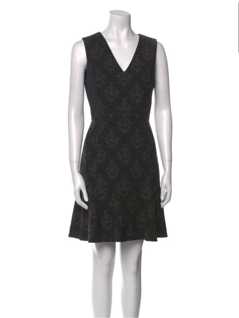 Kobi Halperin V-Neck Black Patterned Dress